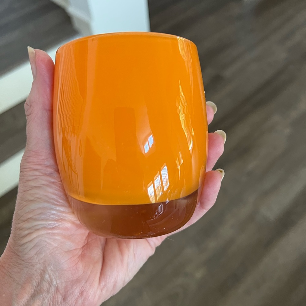GLASSYBABY Vibrant Orange Glass Votive 🧡🧡🧡